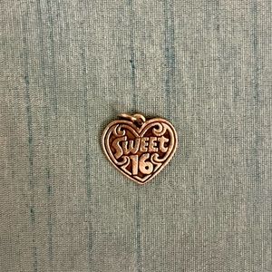 James Avery Sweet Sixteen 16 Heart Charm Sterling Silver